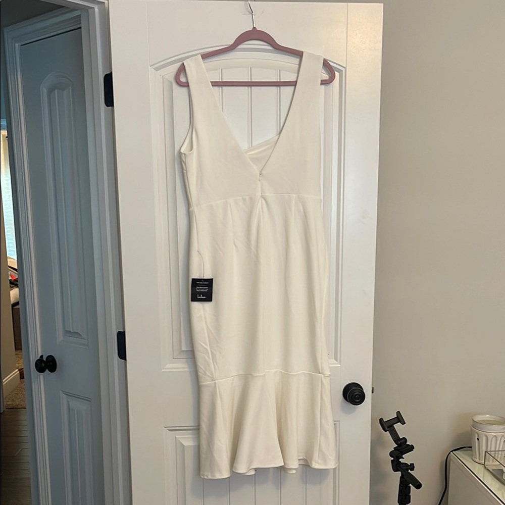 Lulu's White Midi Dress - Picture 3 of 3